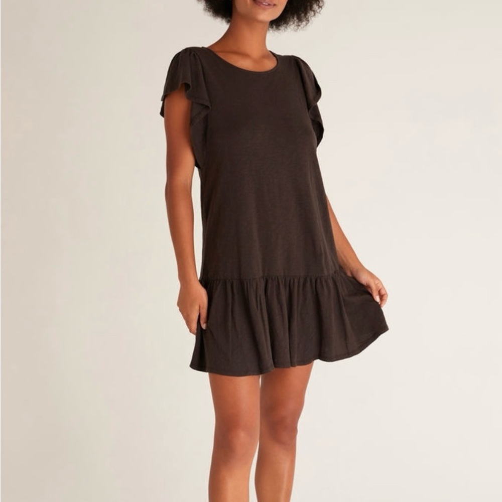 Z Supply.  NWT Flutter Slub Mini Dress in Vintage Black.  Size small. Super cute